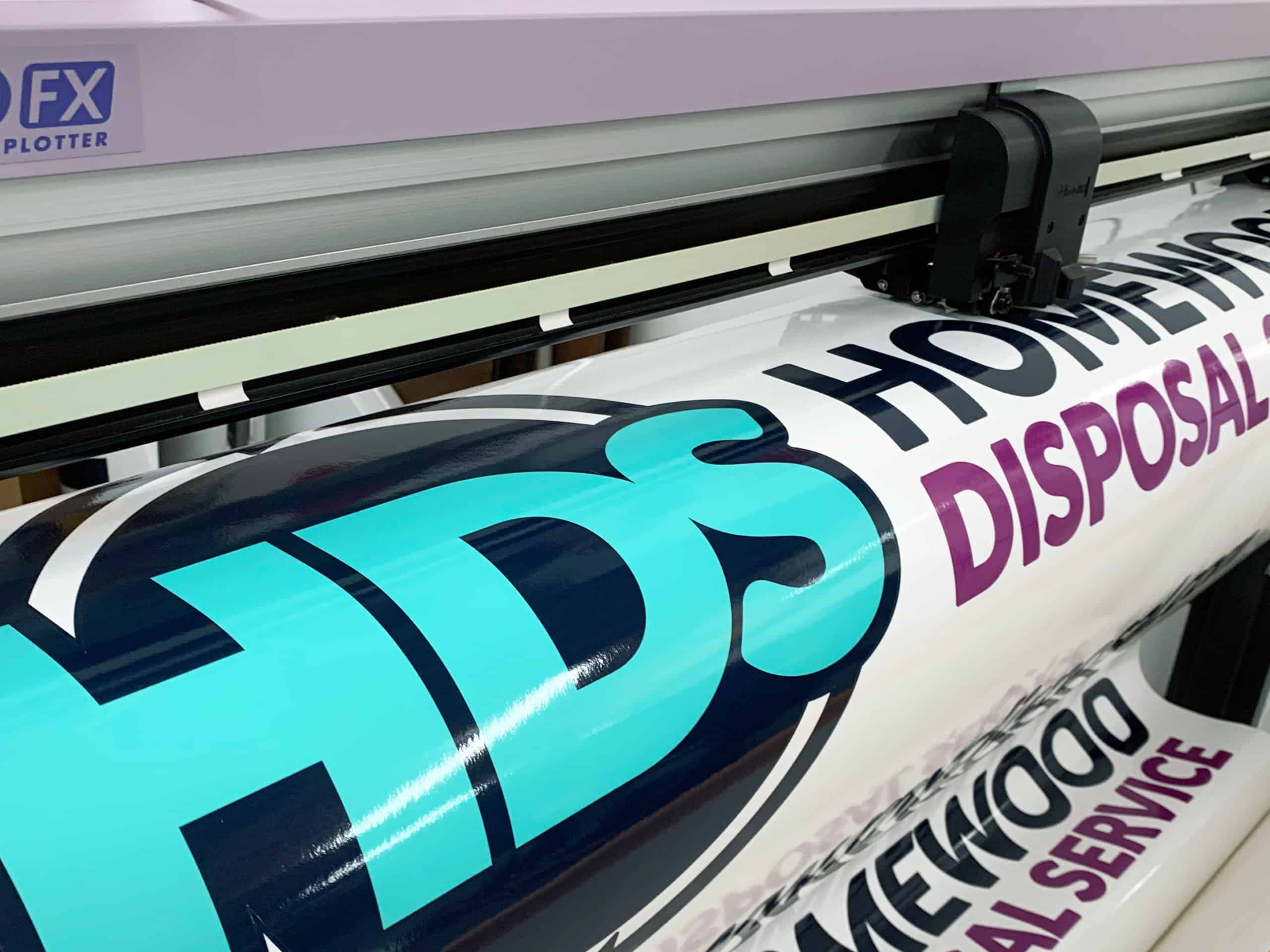 Graphics being printed.